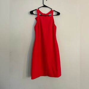 Red dress with bow on back